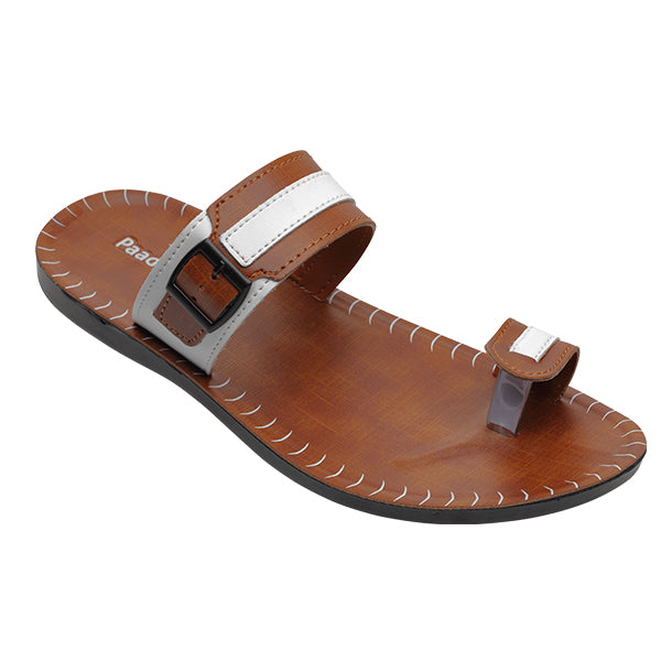 Hitz Men's Tan Leather Toe Ring Sandals with Buckle Closure – Hitz Shoes  Online